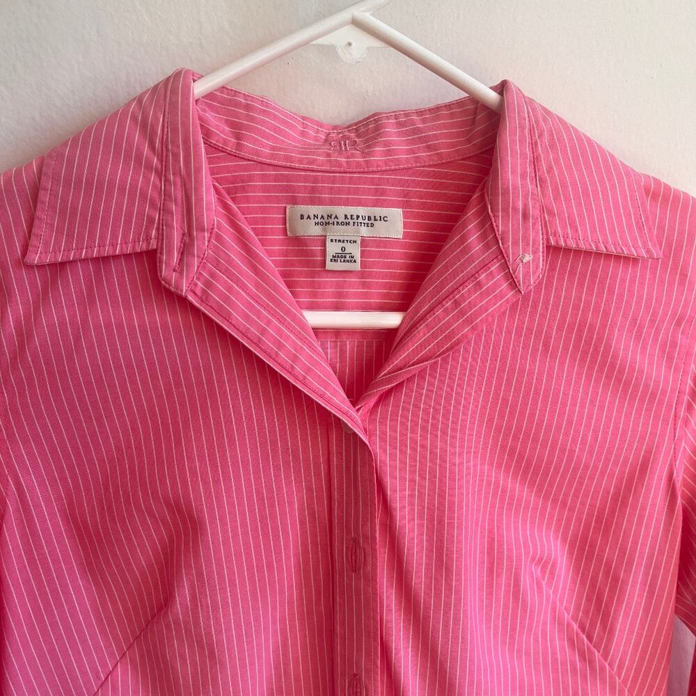 Banana Republic - non-iron fitted stretch button down shirt